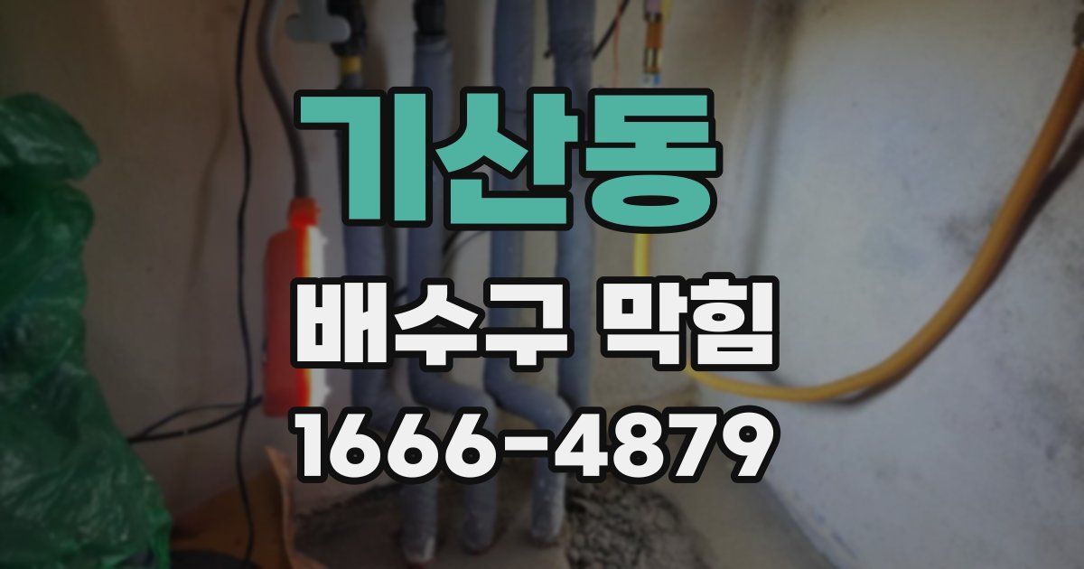 기산동 배수구 막힘
