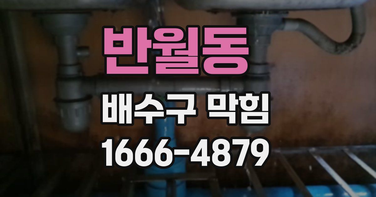 반월동 배수구 막힘
