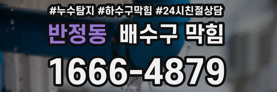 반정동 배수구 막힘