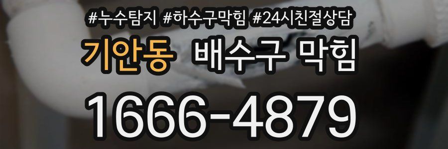 기안동 배수구 막힘
