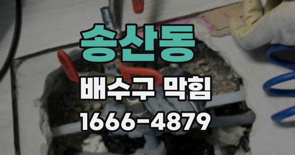 송산동 배수구 막힘