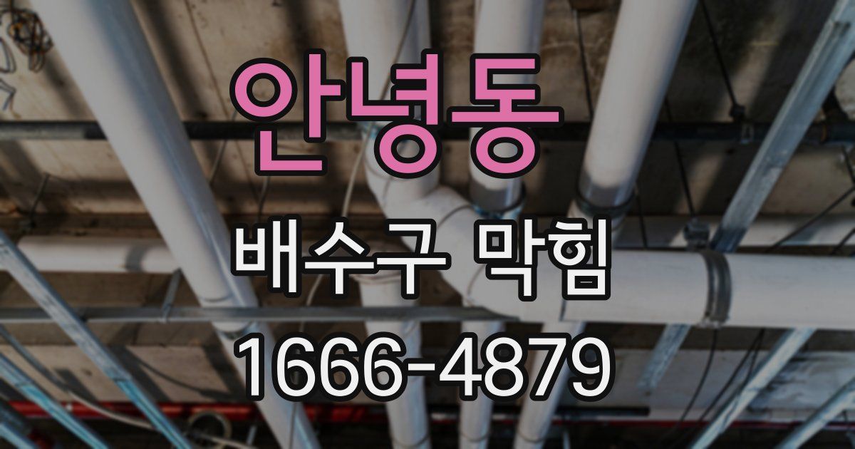 안녕동 배수구 막힘