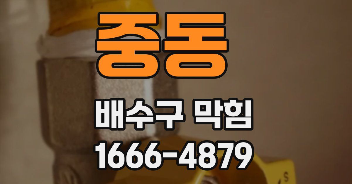 중동 배수구 막힘
