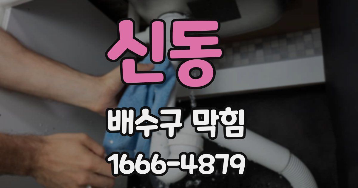 신동 배수구 막힘
