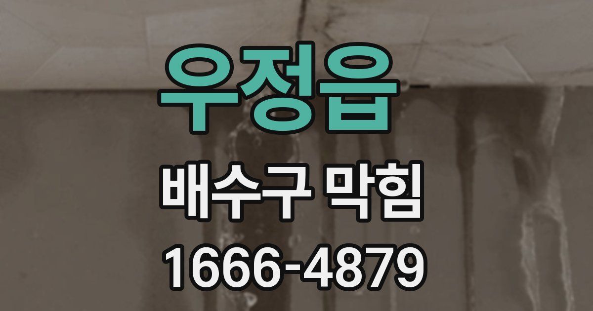 우정읍 배수구 막힘