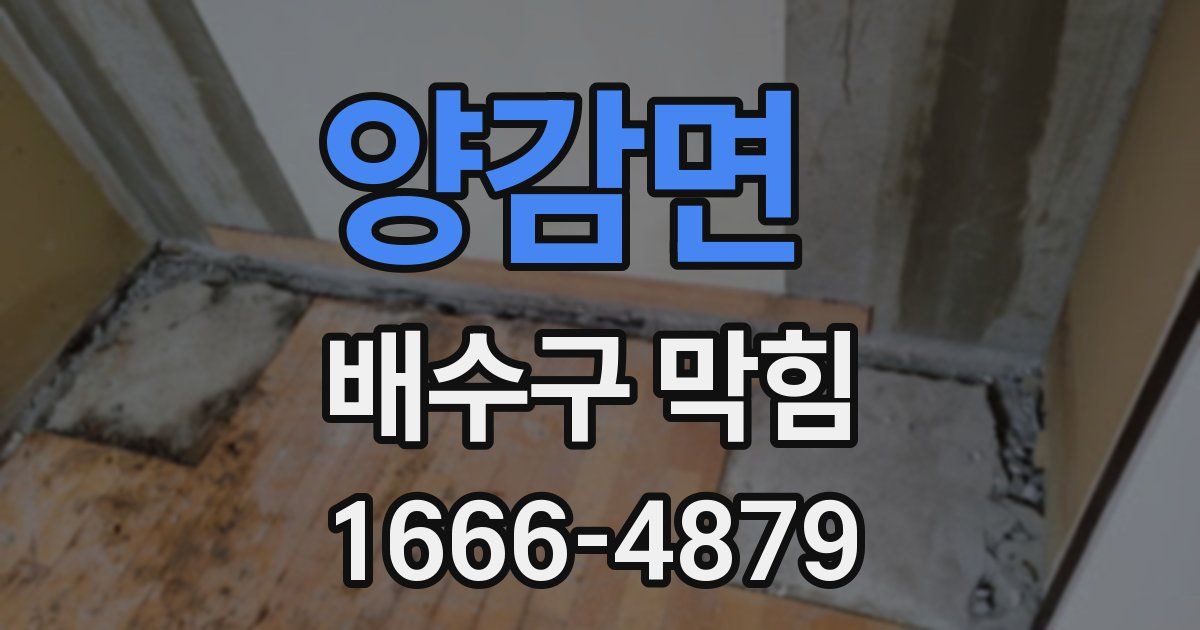 양감면 배수구 막힘