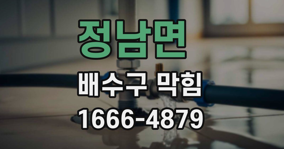 정남면 배수구 막힘