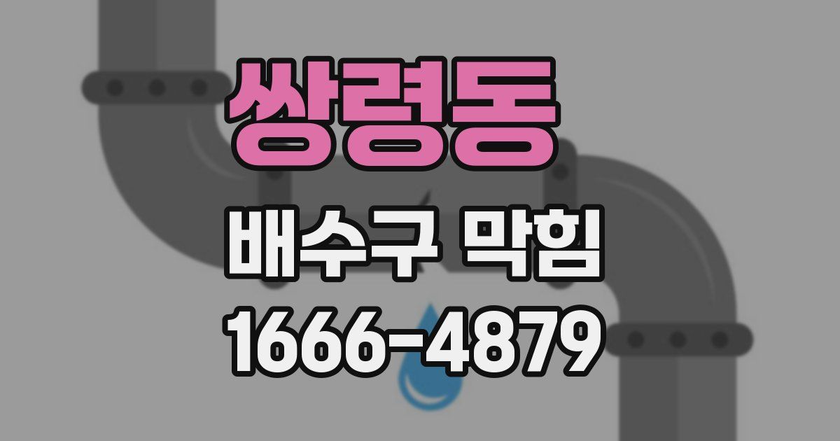 쌍령동 배수구 막힘