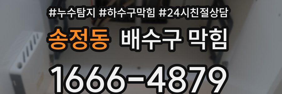 송정동 배수구 막힘