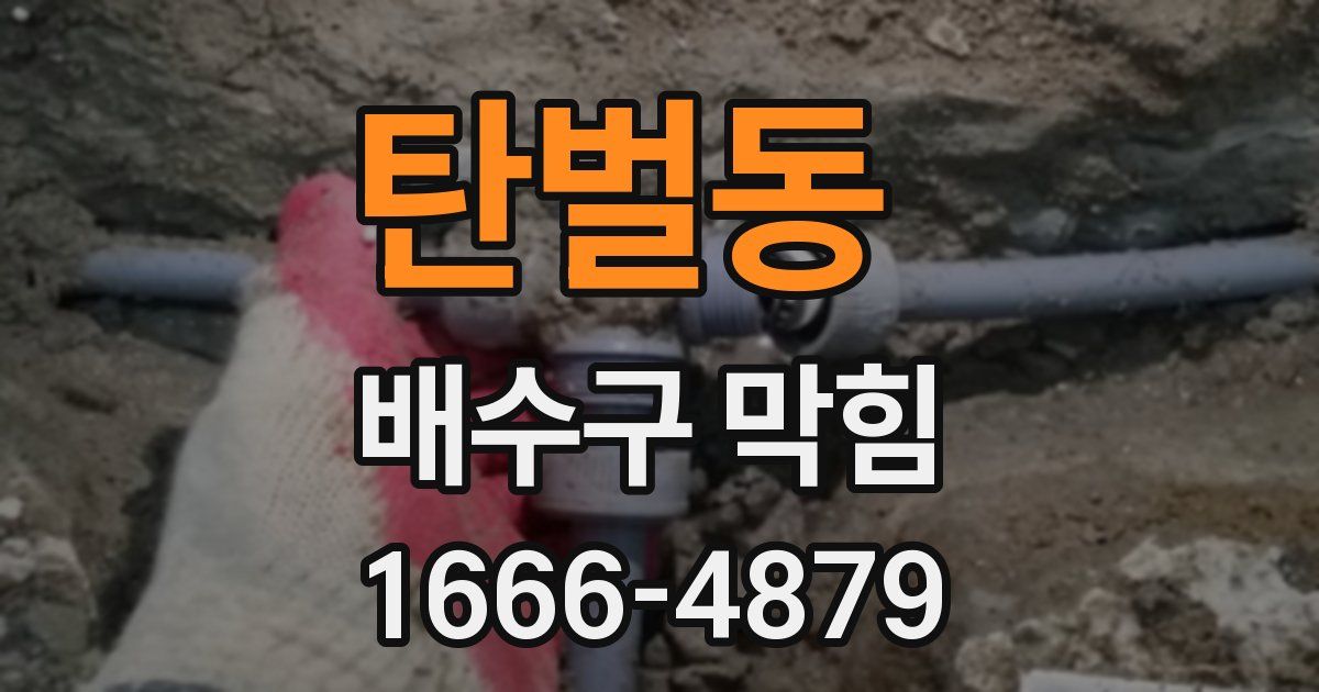 탄벌동 배수구 막힘