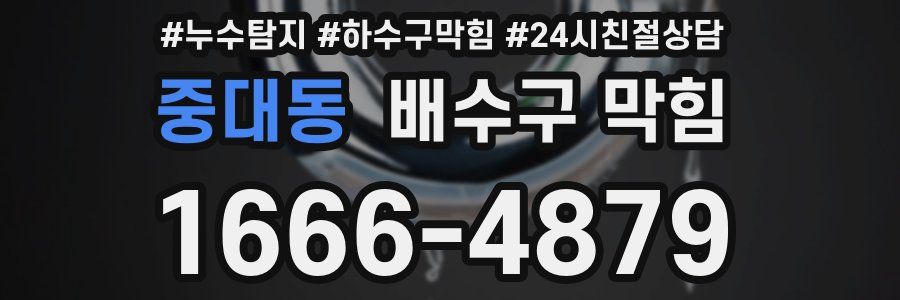 중대동 배수구 막힘