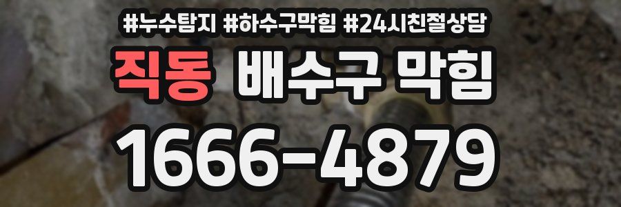 직동 배수구 막힘