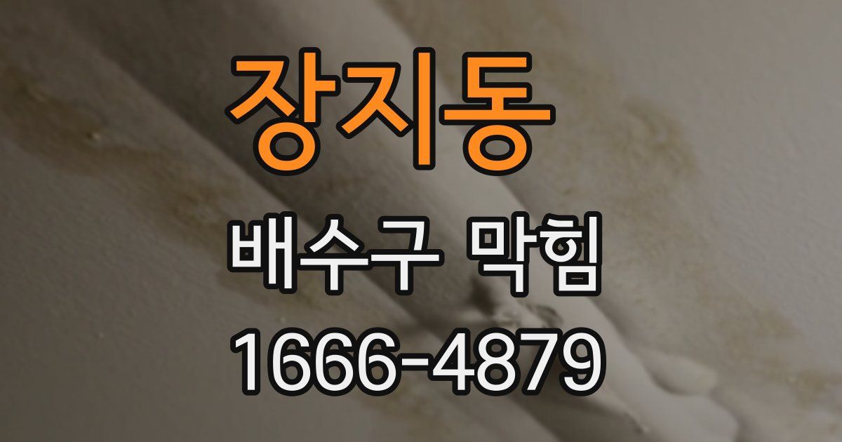 장지동 배수구 막힘
