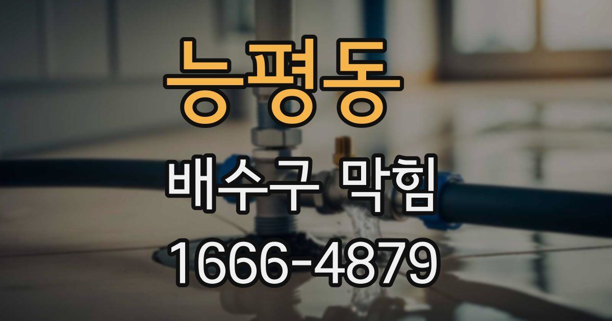 능평동 배수구 막힘