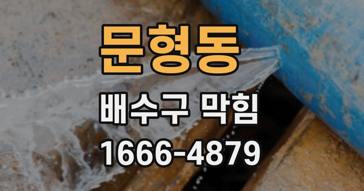 문형동 배수구 막힘