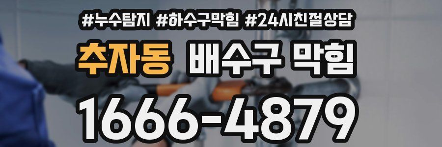 추자동 배수구 막힘
