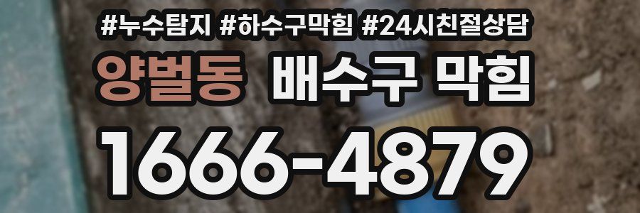 양벌동 배수구 막힘