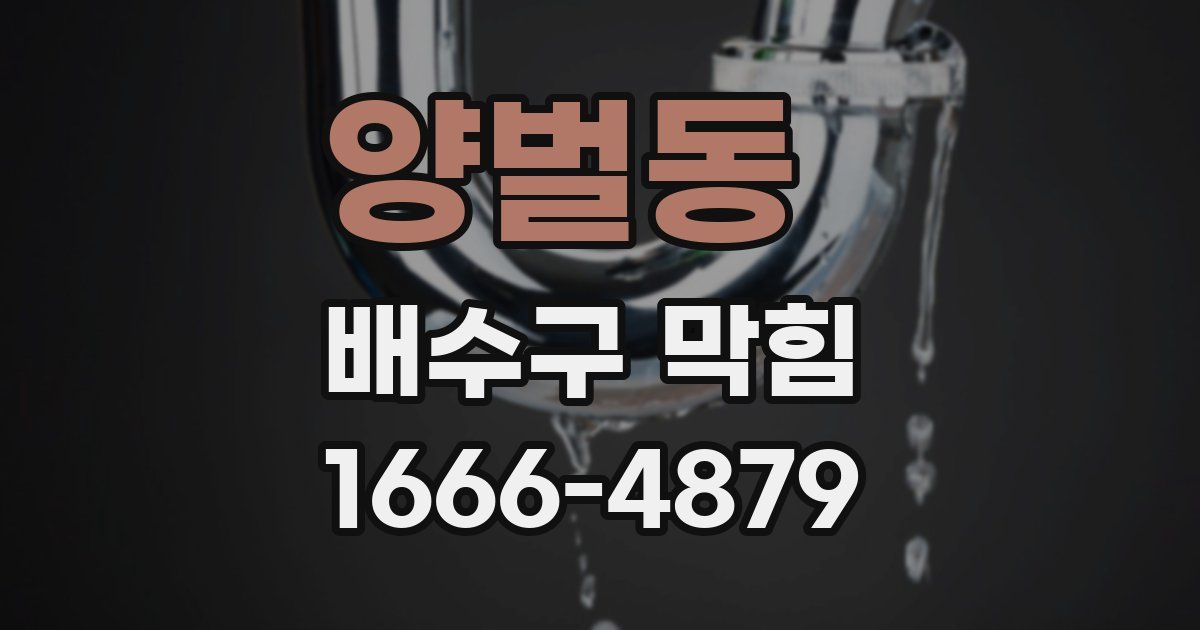 양벌동 배수구 막힘