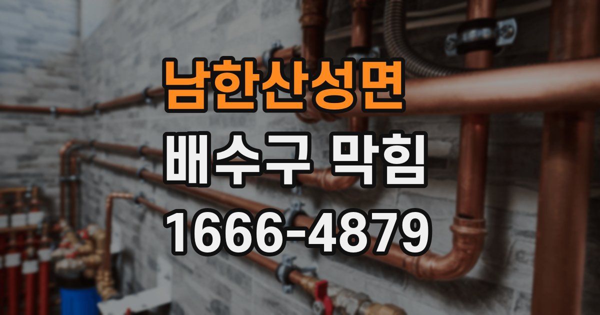 남한산성면 배수구 막힘