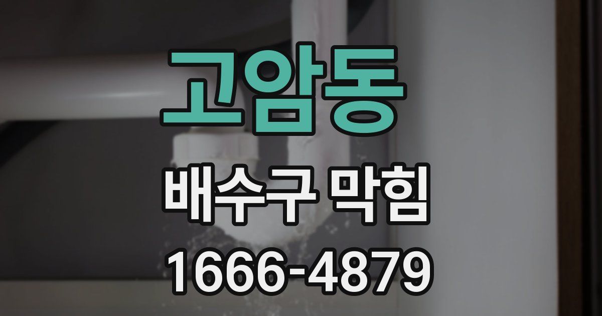 고암동 배수구 막힘
