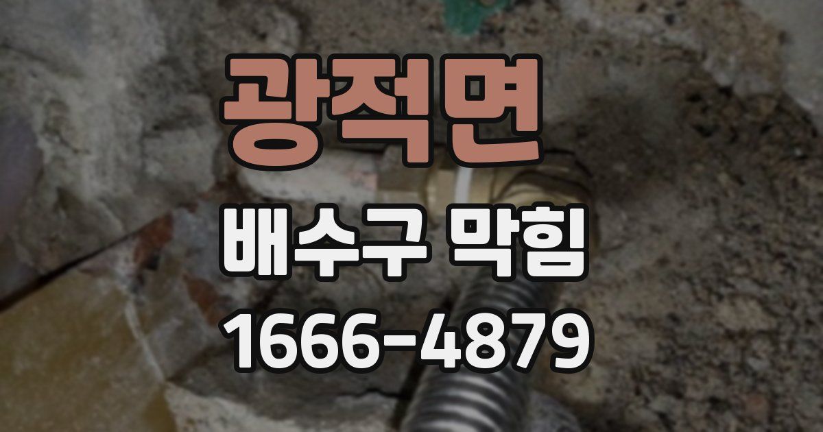 광적면 배수구 막힘