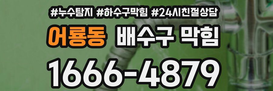 어룡동 배수구 막힘
