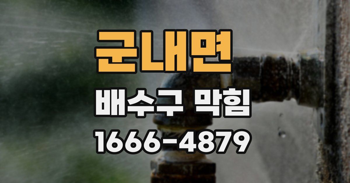 군내면 배수구 막힘