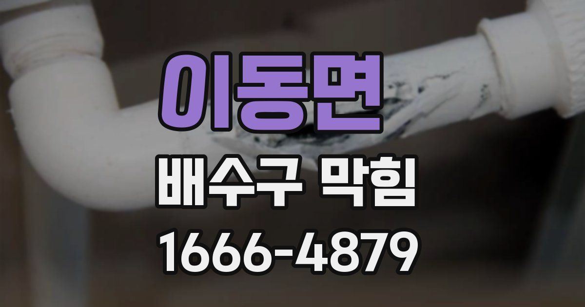 이동면 배수구 막힘