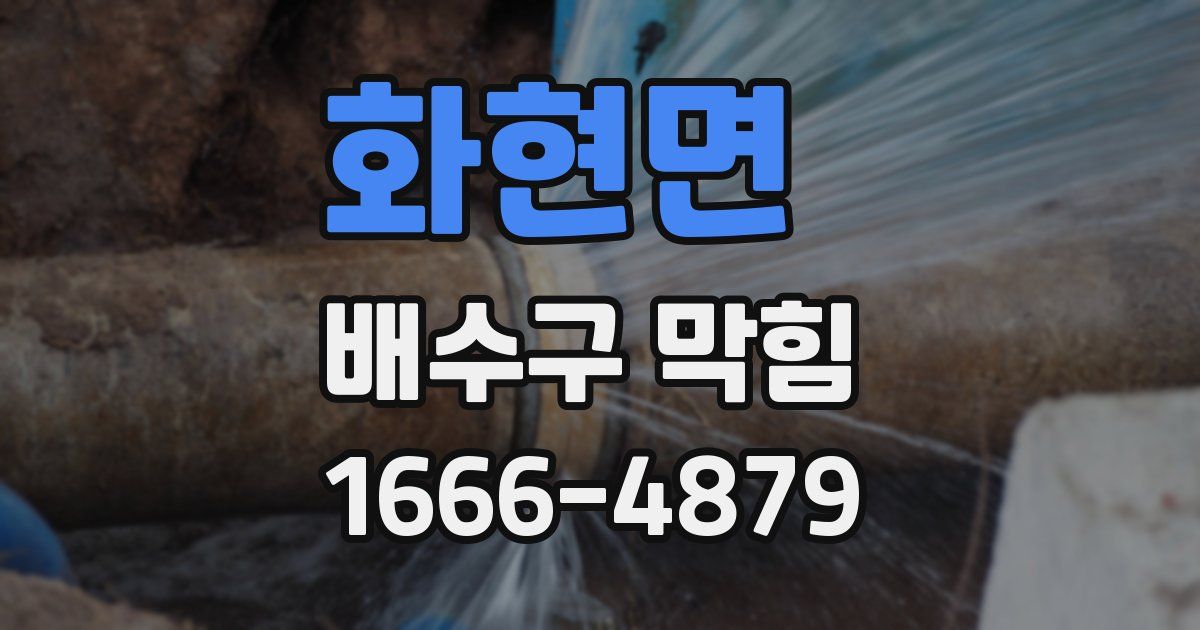 화현면 배수구 막힘