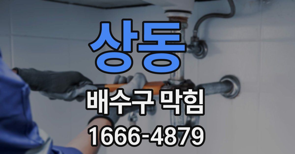 상동 배수구 막힘
