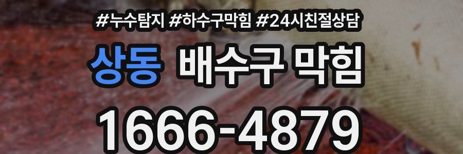 상동 배수구 막힘