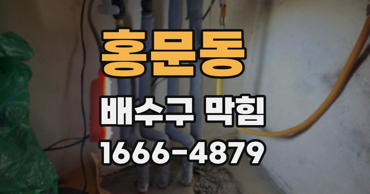 홍문동 배수구 막힘