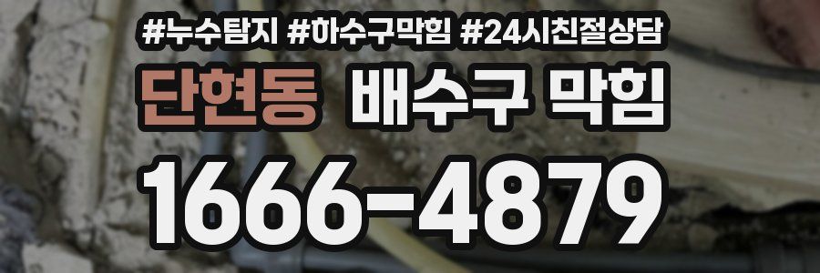 단현동 배수구 막힘