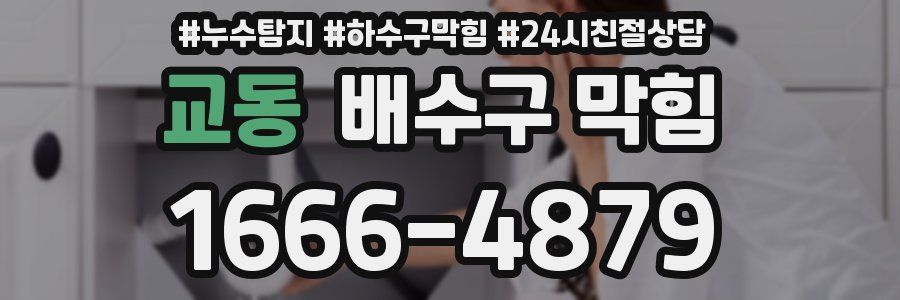 교동 배수구 막힘