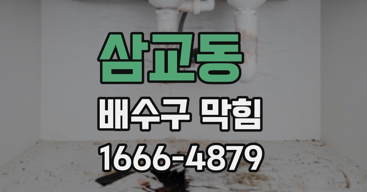 삼교동 배수구 막힘