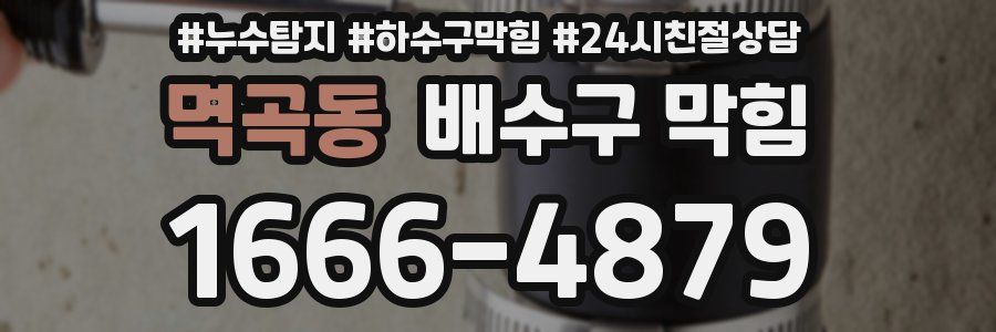 멱곡동 배수구 막힘