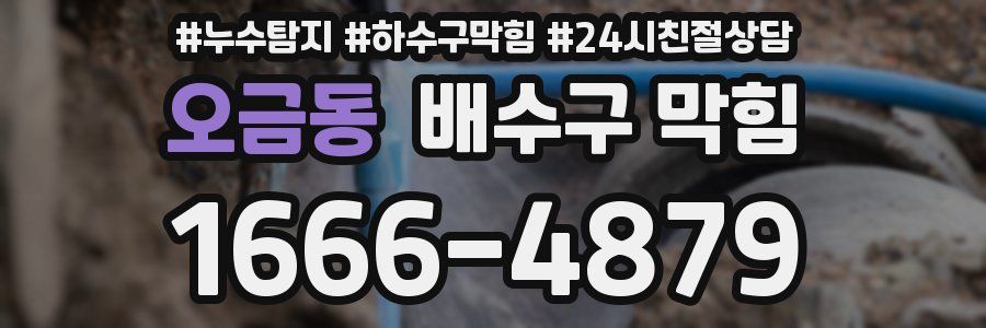 오금동 배수구 막힘