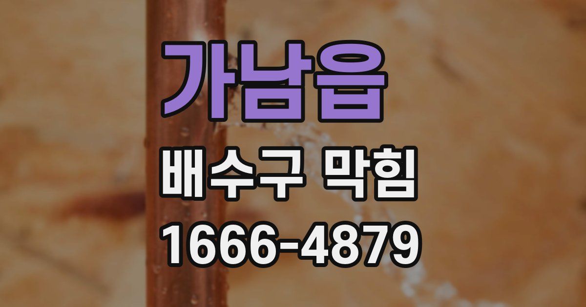 가남읍 배수구 막힘