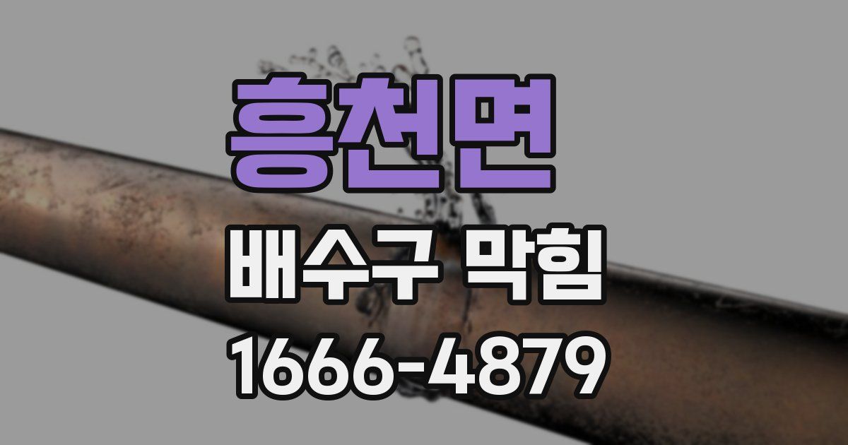 흥천면 배수구 막힘