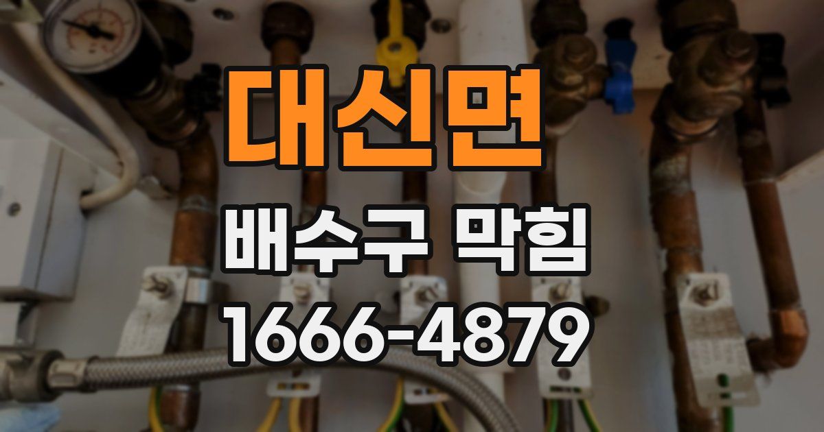 대신면 배수구 막힘