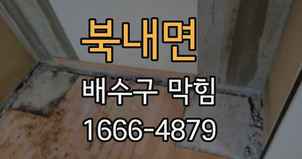 북내면 배수구 막힘