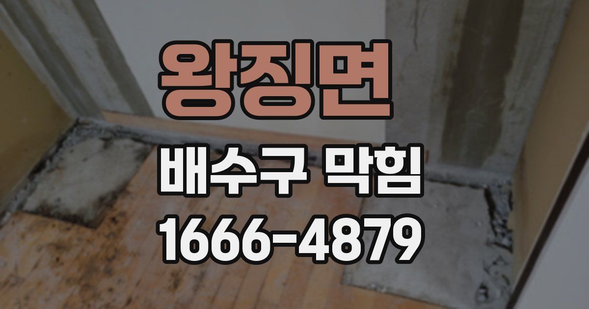 왕징면 배수구 막힘