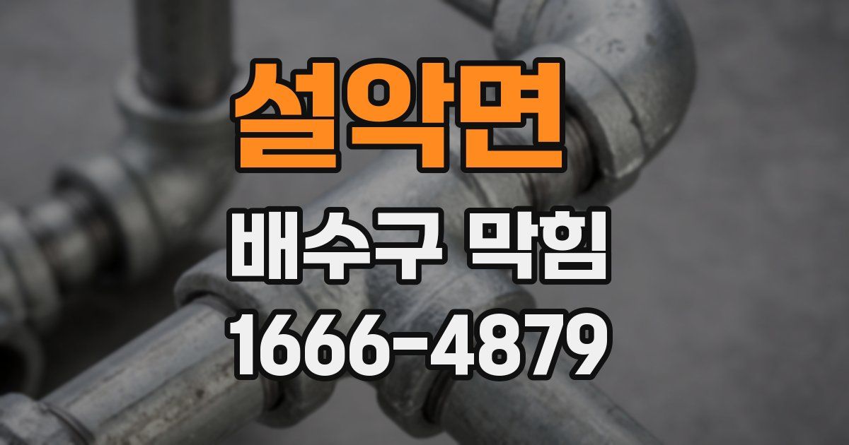 설악면 배수구 막힘