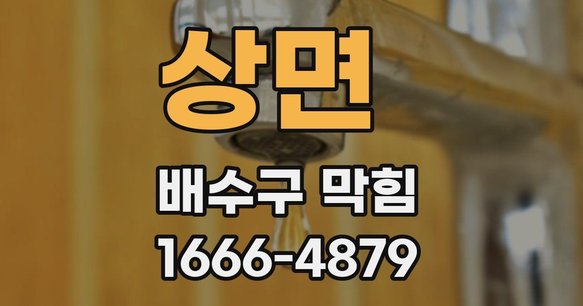 상면 배수구 막힘
