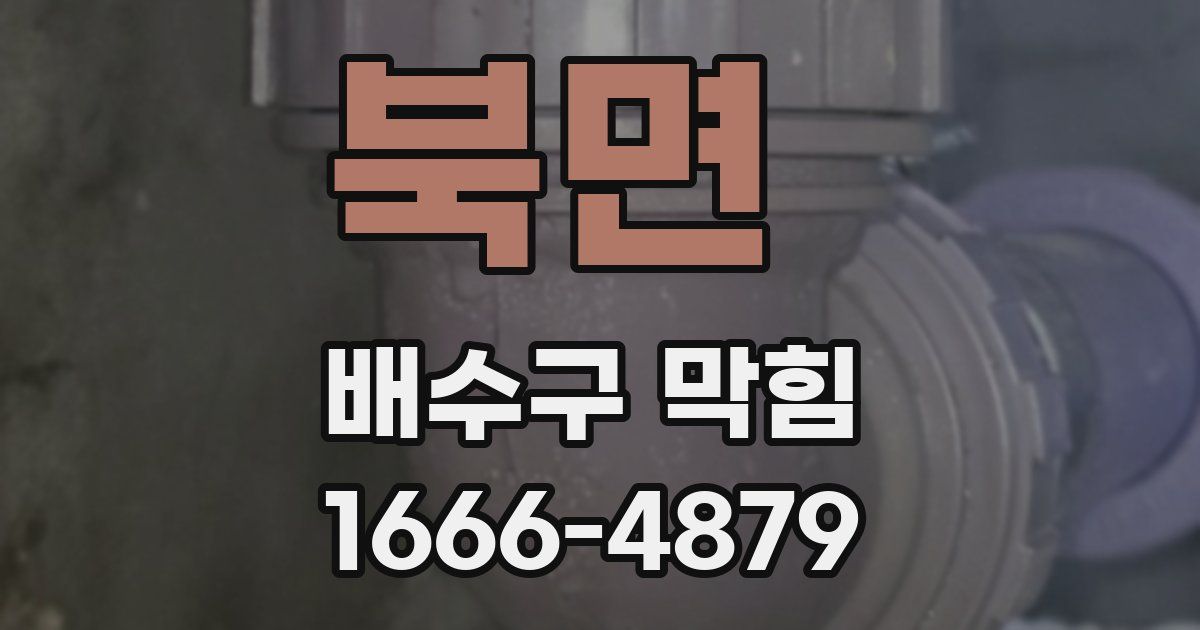 북면 배수구 막힘