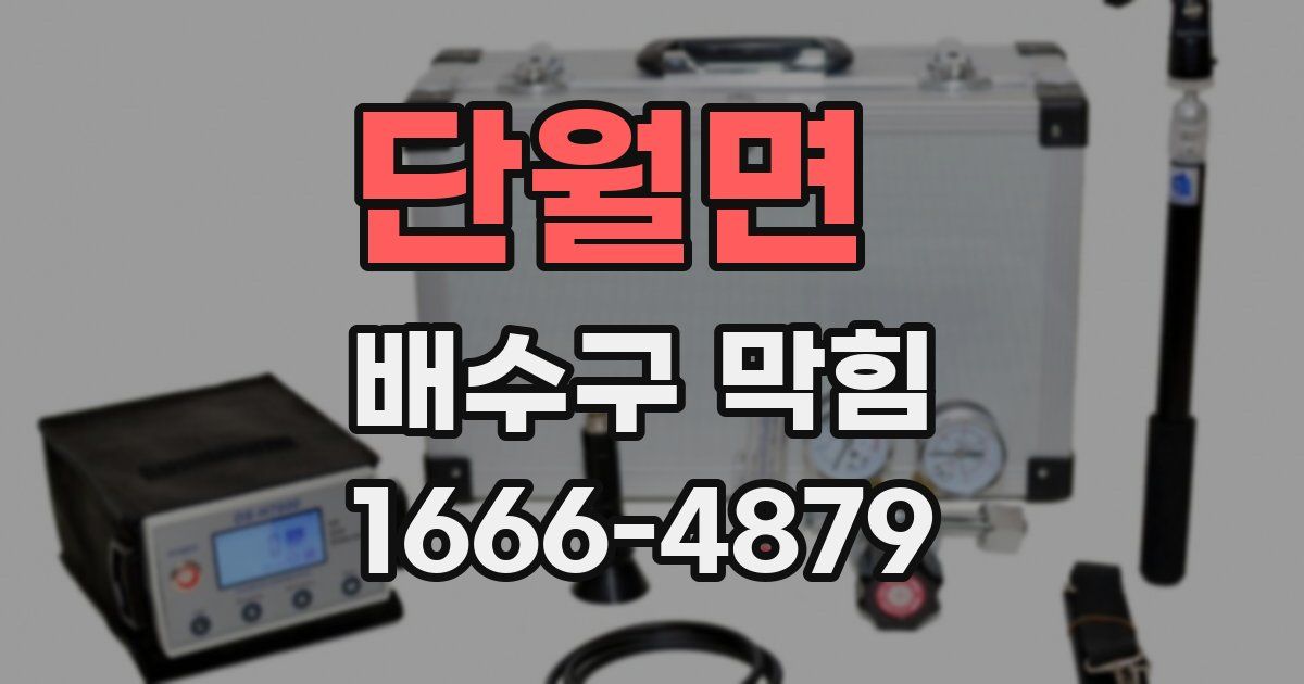 단월면 배수구 막힘