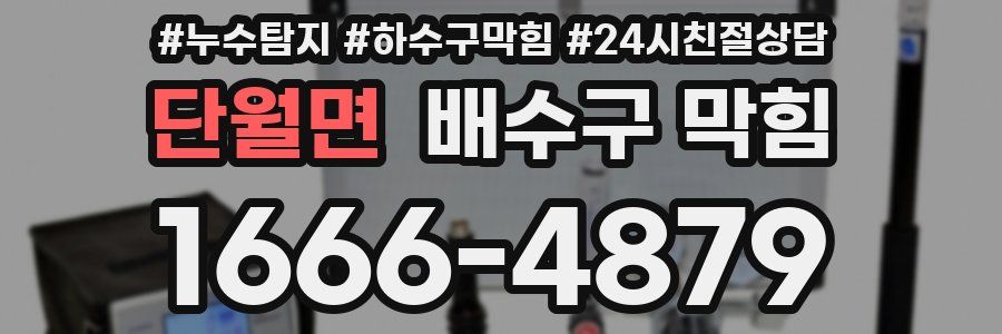 단월면 배수구 막힘