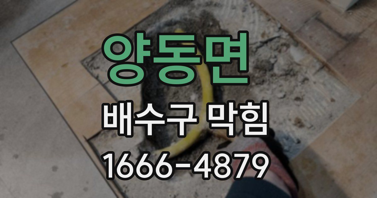 양동면 배수구 막힘
