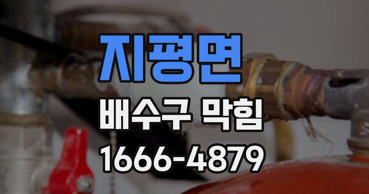 지평면 배수구 막힘