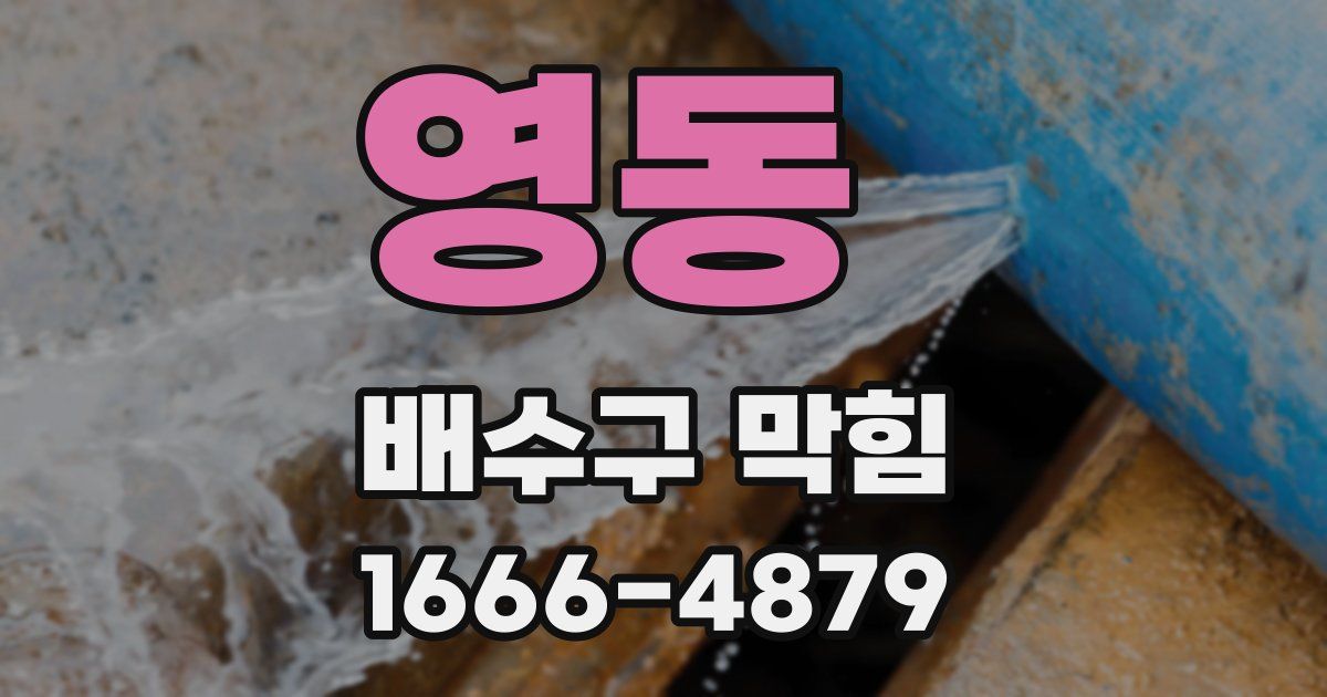 영동 배수구 막힘